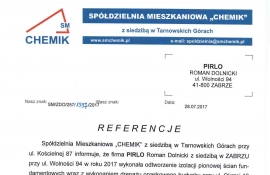 13 referencje Chemik Tarn Góry Okrzei 19 - izol